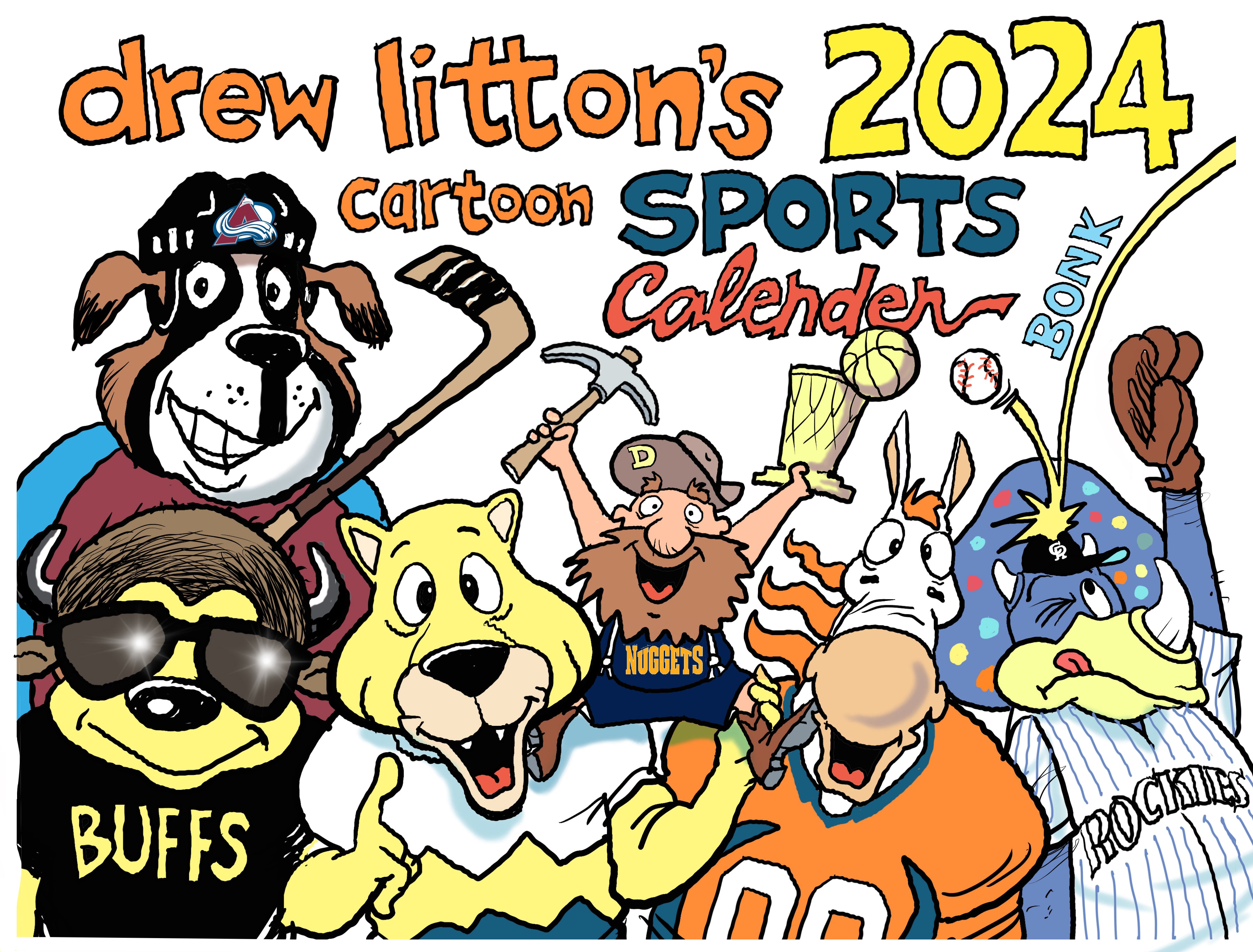 Drew Litton's 2024 Sports Cartoons Calendar