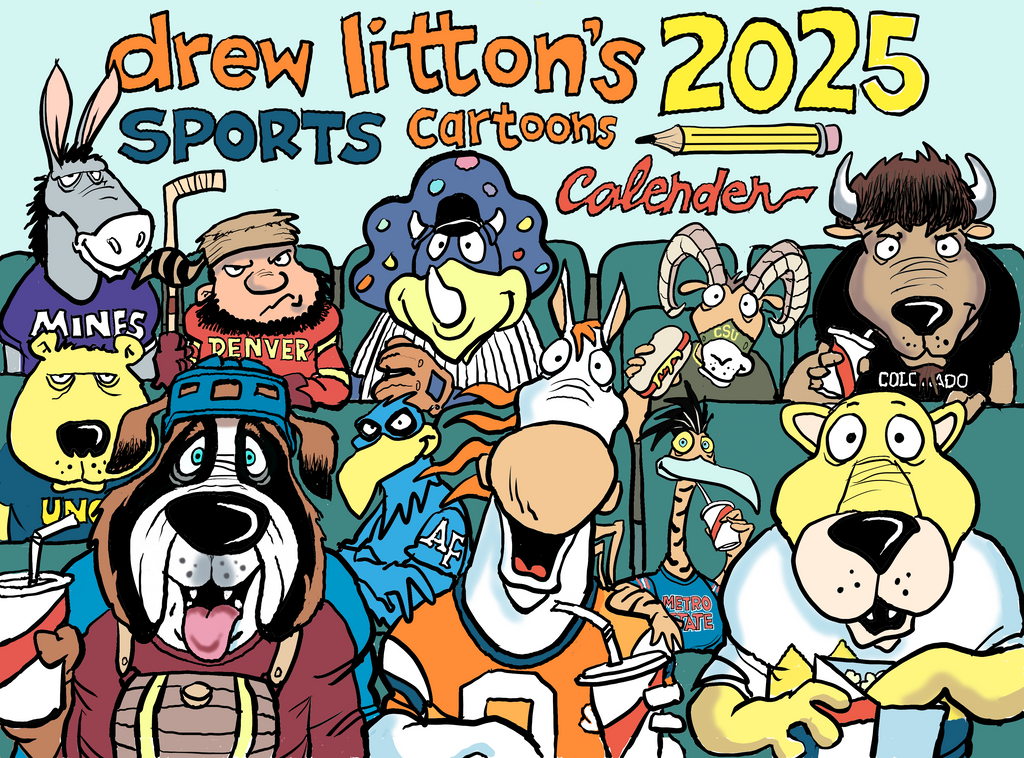 Drew Litton's 2025 Sports Cartoons Calendar