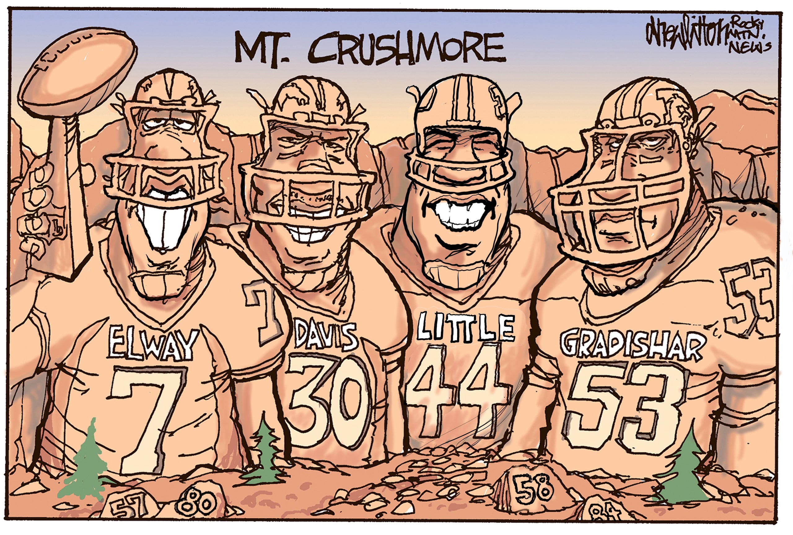 Broncos Mt. Crushmore
