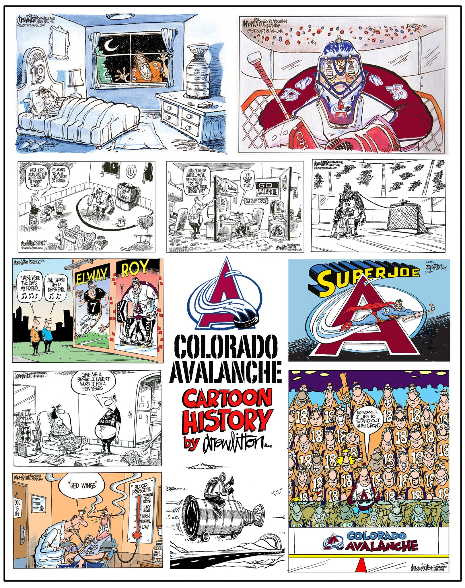 Colorado Avalanche 20th Anniversary 17x22  Print