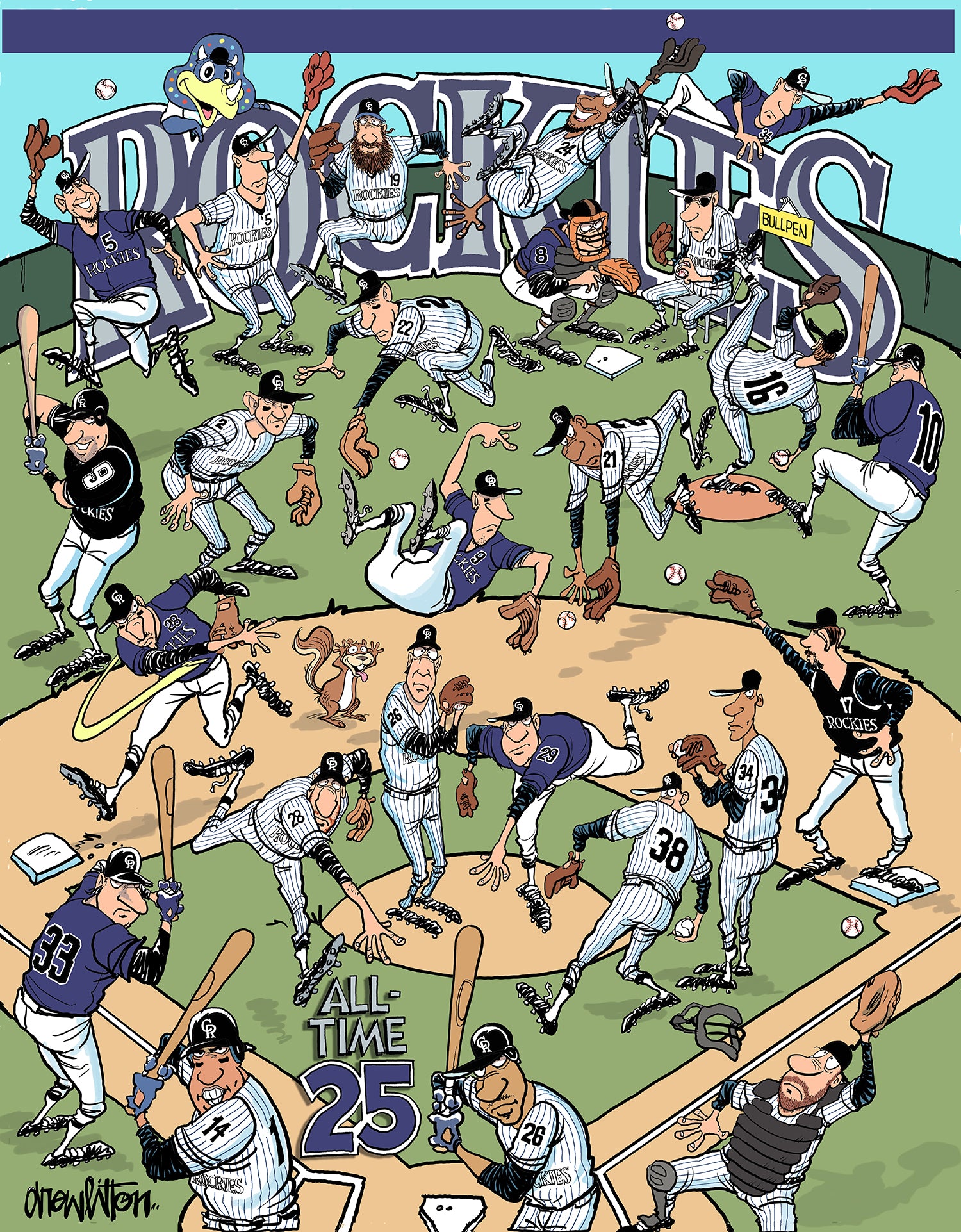 Rockies 25th Anniversary Print 17X22