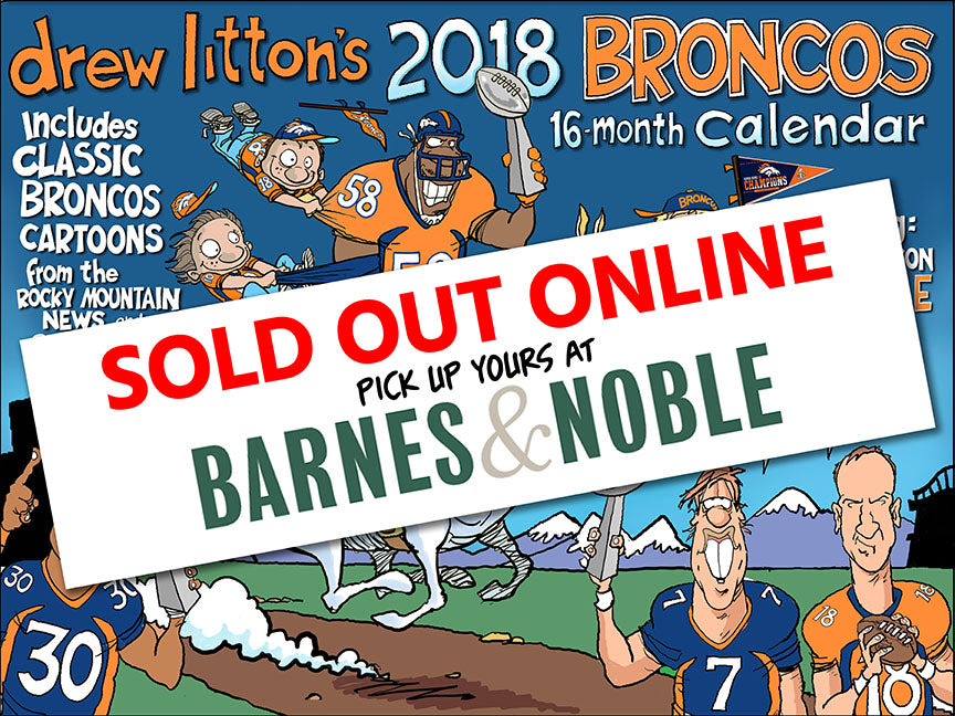 2018 Broncos Cartoons Calendar