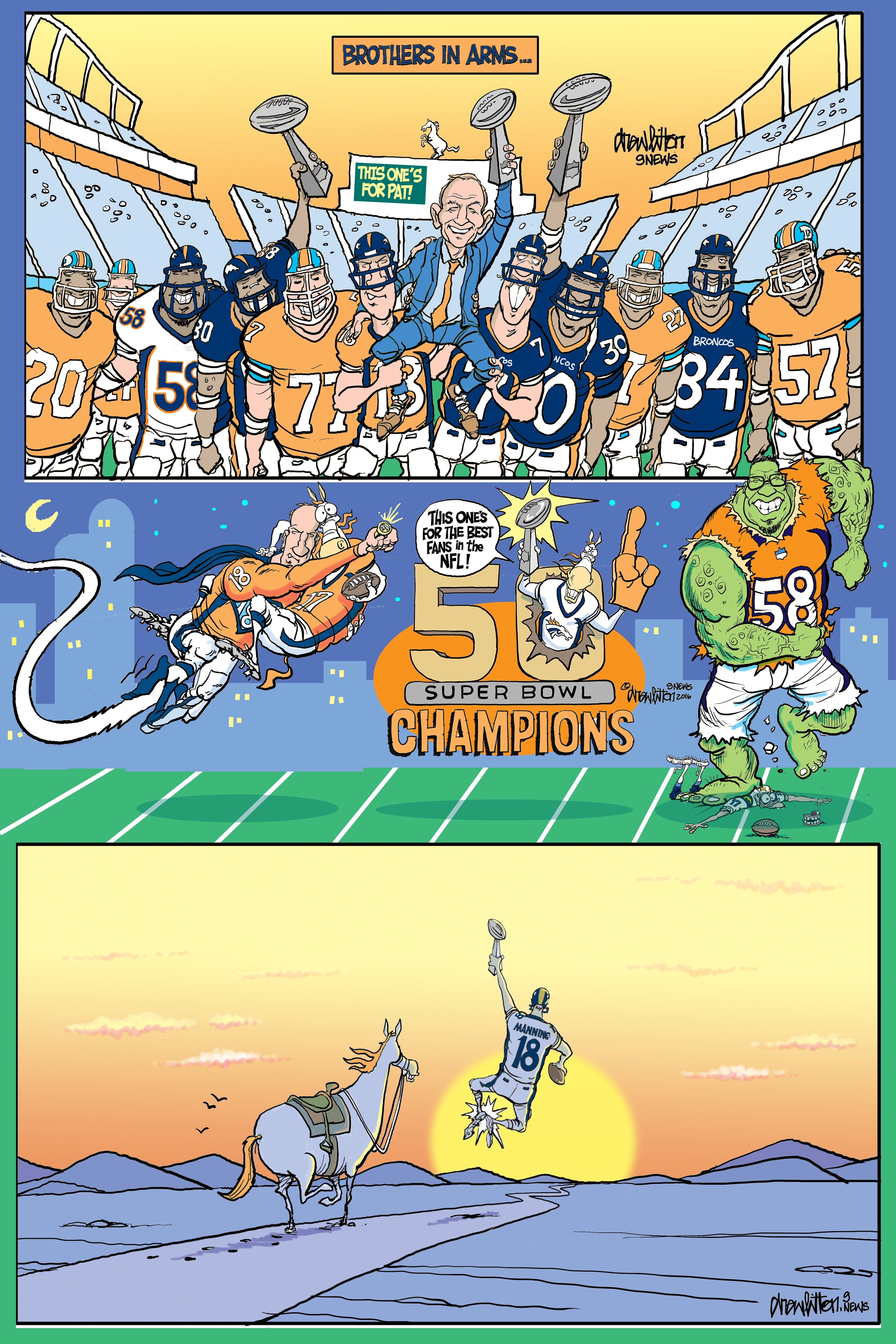 Broncos Super Bowl 50 Print 18x24