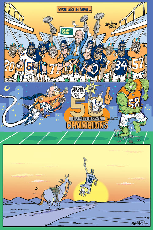 Broncos Super Bowl 50 Print 18x24
