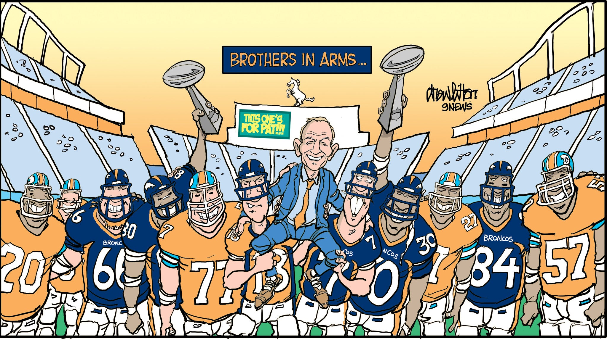 Broncos Brothers in Arms- A Tribute to Pat Bowlen 14x11 Print