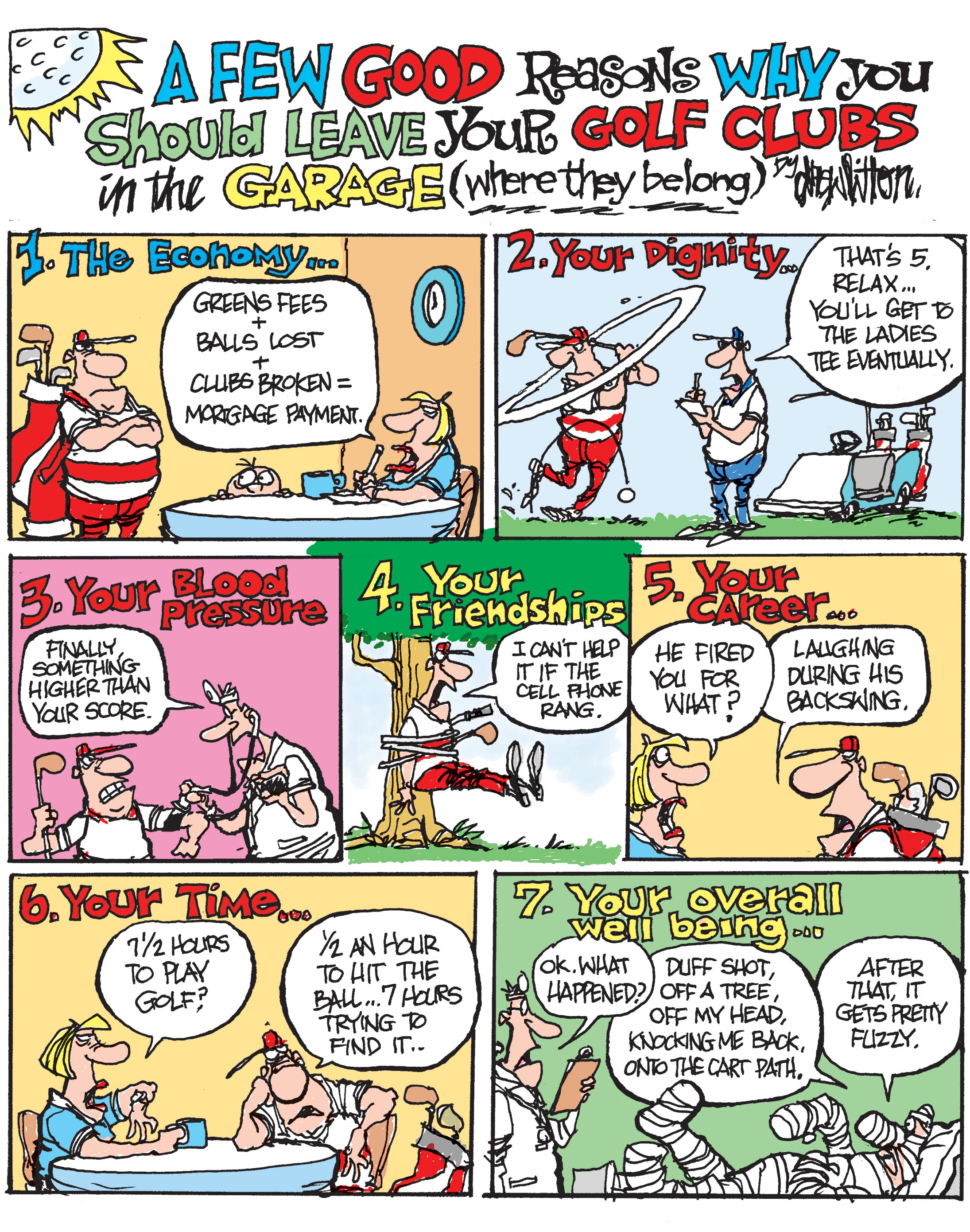 Golf Clubs 17x22 Poster