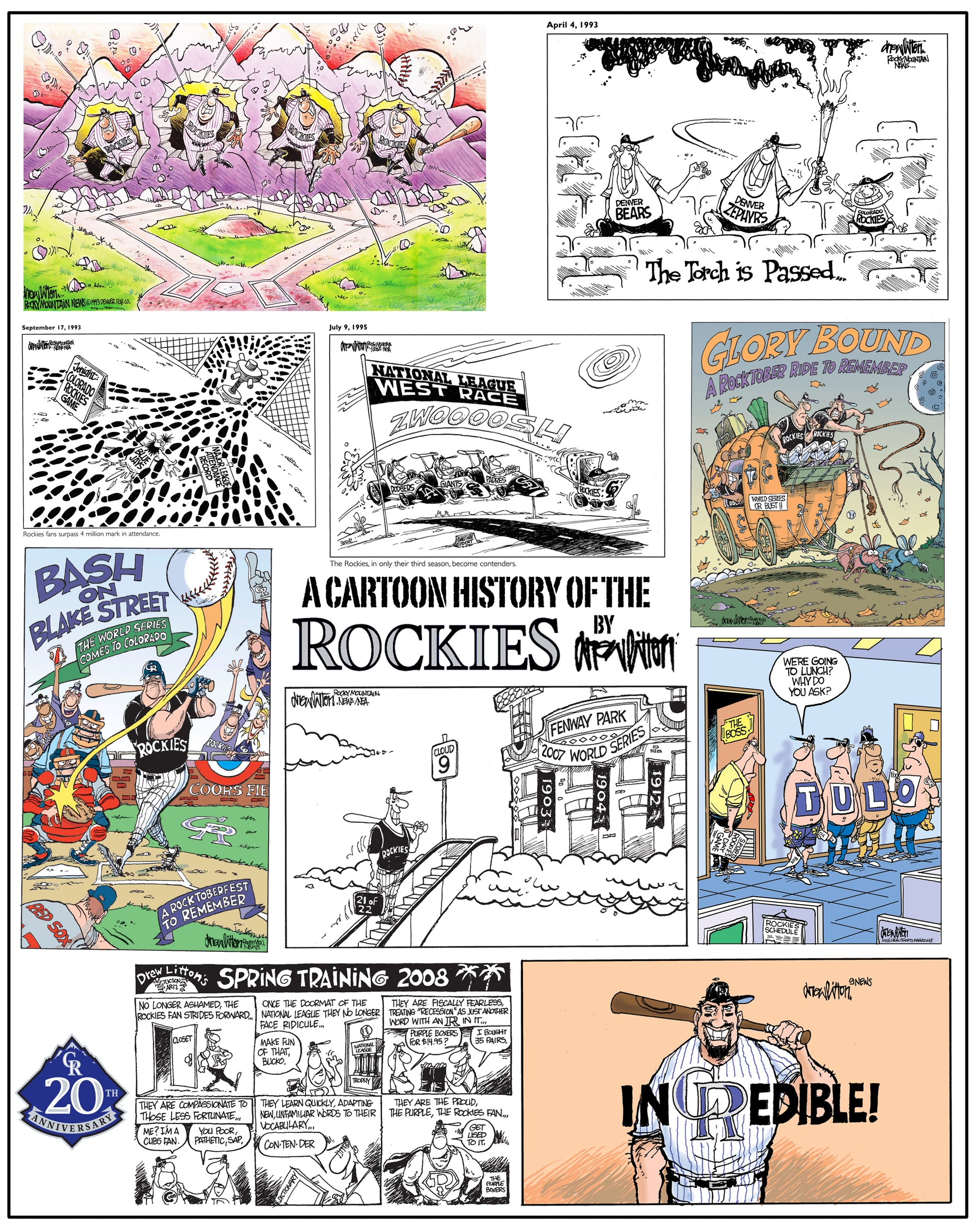 A Brief History of the Rockies 17x22 Print