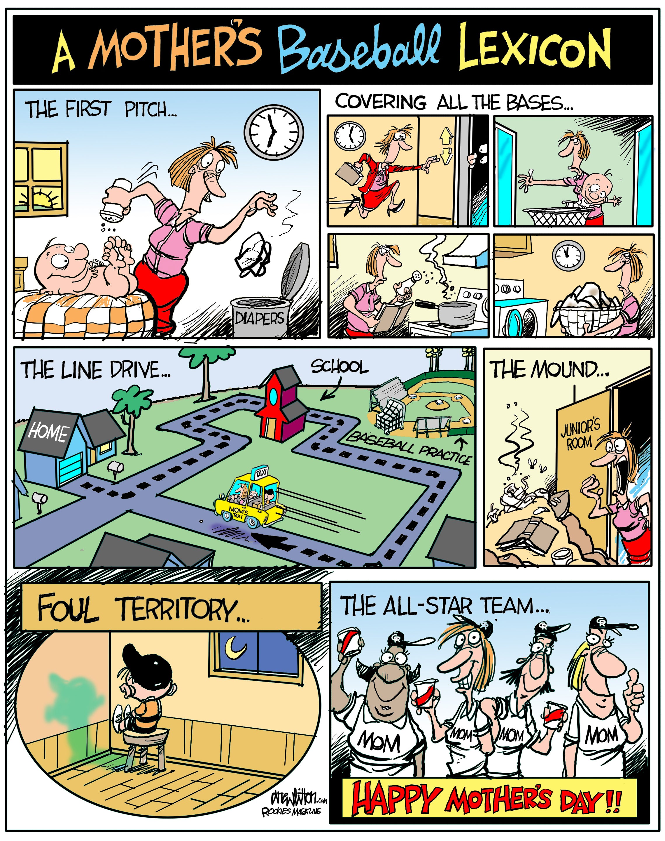 Mother's Day Baseball Lexicon 17X22 Print