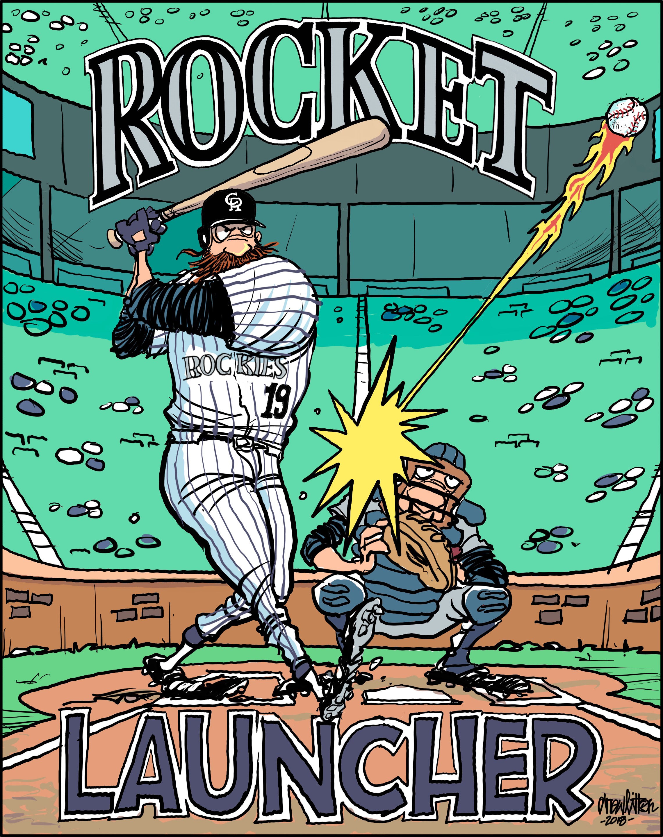 Rockies Rocket Launcher 17x22 Poster